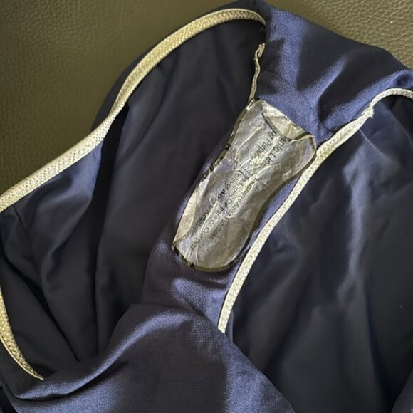 Sam Edelman Pop Solids One Piece Swimsuit Navy/Metallic Sz L - Picture 12 of 13